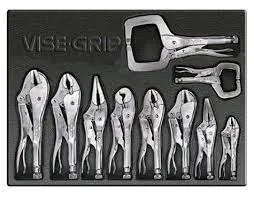 LOCKING PLIERS ORIGINAL 10PC TRAY SET
