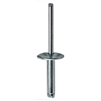 034: SBS 8-6L 1/4 (.251-.375)x0.600 STEEL/STEEL LARGE DOME HEAD BLIND RIVET IFI-114, Style-2, Grade 30 specification, ASTM F1941 Fe/Zn 3AN / M