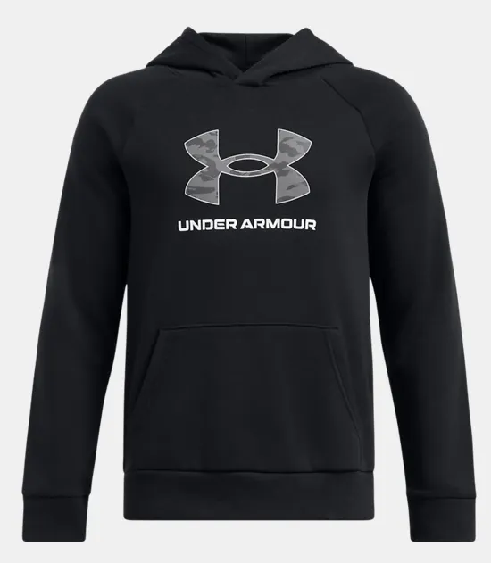 Boys' UA Rival Fleece Big Logo Print Fill Hoodie