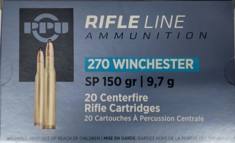 PPU STANDARD RIFLE BRASS .270 WIN 150-GRAIN 20-ROUNDS SP
