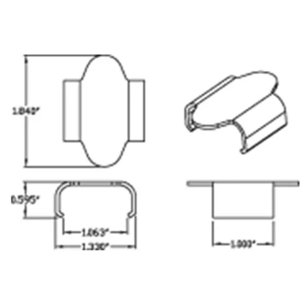 TRACK CLIPS WIDE PACKAGE OF 10