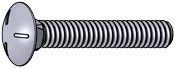 492: 1/2 CARRIAGE BOLTS GRADE 5 COARSE ZINC CR+3