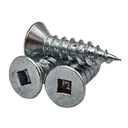 V26: FLAT HEAD SQ2 Drive SQUARE DRIVE TAPPING SCREWS TYPE A, ZINC CR+3