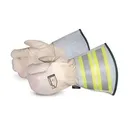 DELUXE LINEMAN 1 FGR MITT, 6IN REFLECTIVE CUFF, THINSULATE LINED