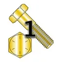 455: 1" UNC HEX CAP SCREW, GRADE 8, ZINC-YELLOW BAKE CR+6, (IMPORT)