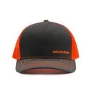 Offset Embroidered Logo Trucker Charcoal/Neon Orange , ONE SIZE