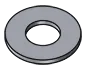353: 1/2" USS FLAT WASHERS MED. CARBON THRU-HARDENED ZINC-YELLOW CR+6 (IMPORT)
