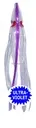 Gibbs G-16271 Squid, Rigged 4.5", 0216R - UV Clear/Purple Stripe