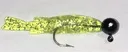 MFS 1/8oz Minnow Jigs Chart Glitter Black/white Head 2pk