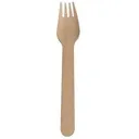 CUTLERY-COMPOSTABLE WOODEN FORK, 6" 100/PACK - EPWFRK6