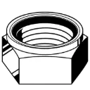 897: GRADE C NYLON INSERT LOCKNUT, PLAIN (INCH)