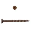 Flat Head Square Drive Deck Screws Steel Brown Epoxy