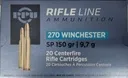 PPU STANDARD RIFLE BRASS .270 WIN 150-GRAIN 20-ROUNDS SP