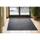 Waterhog® Fashion Matting, Wiper/Scraper, 3' x 2' x 3/8", Charcoal