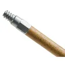 Handle with Metal Tip, Wood, ACME Threaded Tip, 1-1/8" Diameter, 60" Length FH-W360-118MT
