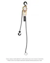 Heavy Duty Gold Series Lever Chain Hoist, 5' Lift, 500 lbs. (0.25 tons) Capacity, Alloy Steel Chain 3855 0502E