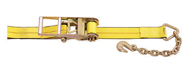 [PE953] Ratchet Straps, Chain Anchor, 3" W x 30' L, 5400 lbs. (2450 kg) Working Load Limit