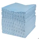 Blue Bonded Sorbent Pad, Oil Only, 15" x 17", 25 gal. Absorbancy, 100 /Pack