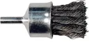 1" Knot Wire End Brush - Flared Cup - .020 CS Wire, 1/4" Shank