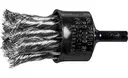 1" Knot Wire End Brush - Flared Cup - .006 SS Wire, 1/4" Shank