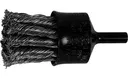 1" Knot Wire End Brush - Coated Flared Cup - .014 SS Wire, 1/4" Shank