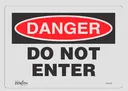 Do Not Enter Sign, 7" x 10", Vinyl, English